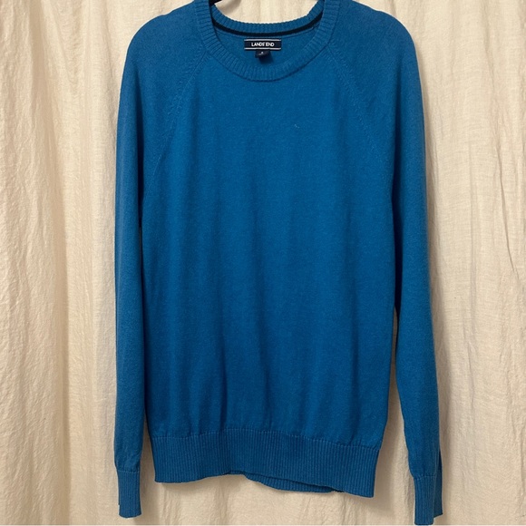 Lands’ End Blue Sweater - Picture 2 of 5